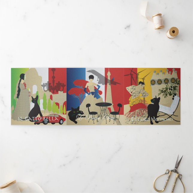 Cartão triplo Bella Cat 7-9 (Fora)