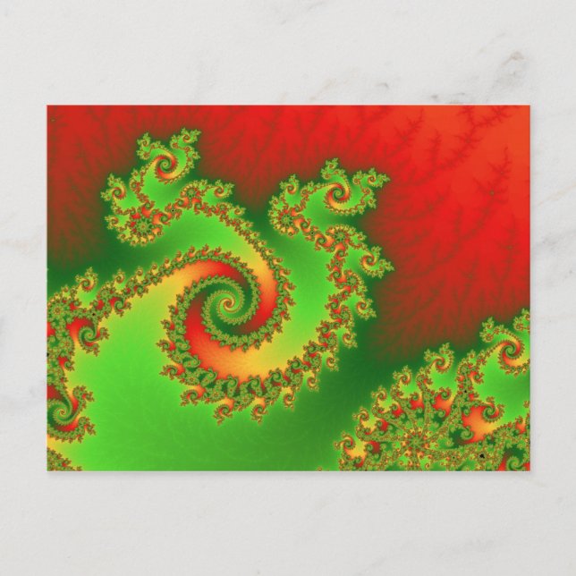 Cartão triplo do Twirl do Natal (Frente)