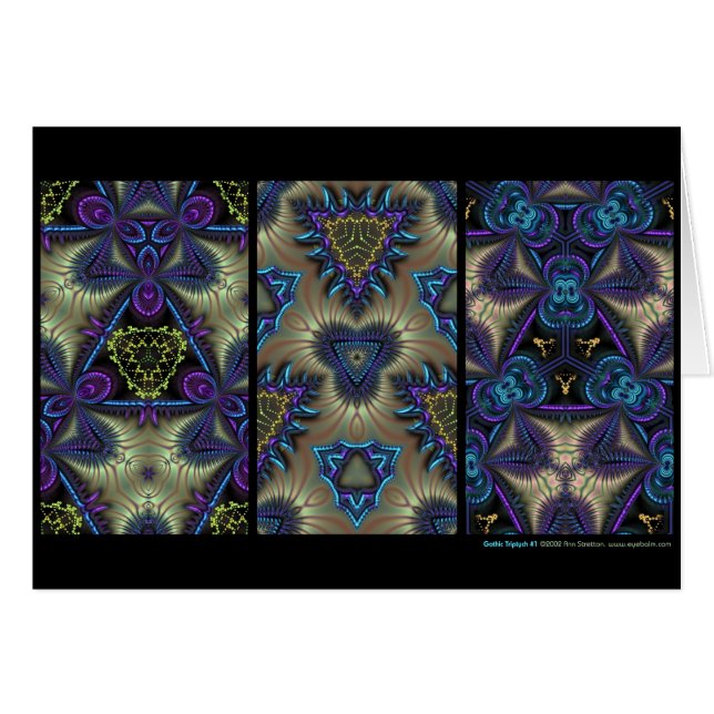 Cartão Triptych gótico #1 (Frente Horizontal)