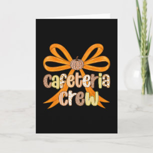 Cartão Tripulação da Cafeteria Preppy Coquette Outono Dia
