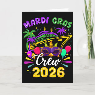 Cartão Tripulação da Cruzeiro Carnaval Mardi Gras 2026 Fa
