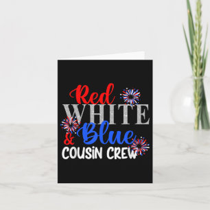 Cartão Tripulação De Primo Vermelho Branco E Azul 4 De Ju