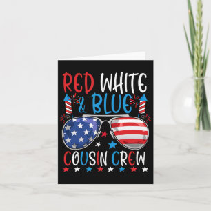 Cartão Tripulação De Primo Vermelho Branco E Azul 4 De Ju