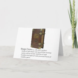 Cartão Tripulação do palco