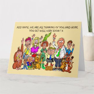 Cartão Triste, mas engraçada, fique bem