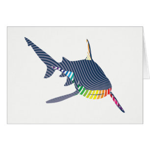 Cartão Troca de cor do tubarão