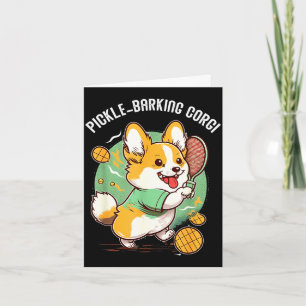 Cartão Trocadilho engraçado de corgi para pickleball
