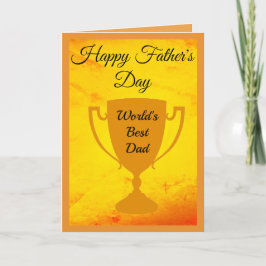 Cartão Troféu de Melhor Pai do Mundo "Feliz Dia dos Pais"
