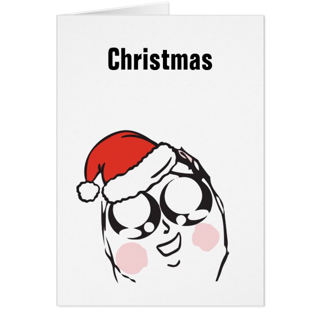 Cartão Troll de Natal Le Me Anime Personalizável EDITABLE (Frente)