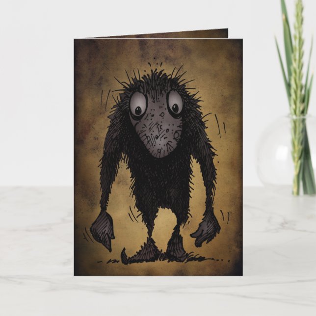 Cartão Troll engraçado do monstro (Frente)