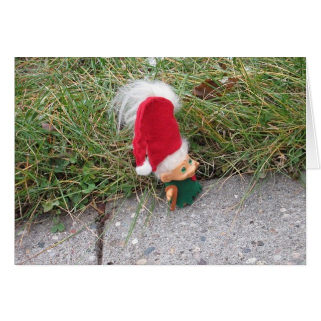 Cartão Troll num passeio (Frente Horizontal)