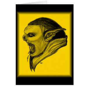Cartão Troll schwarz gelb design