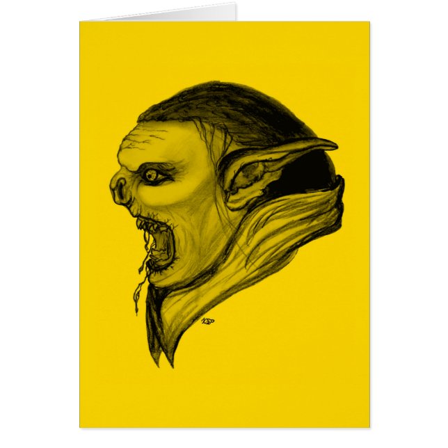 Cartão Troll schwarz gelb design (Frente)