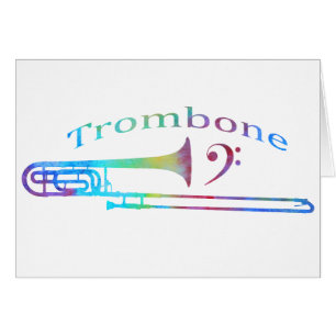Cartão Trombone com Clef baixo