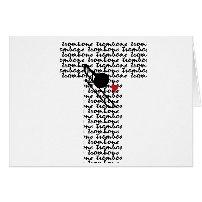 Cartão Trombone - Letra T (Frente Horizontal)