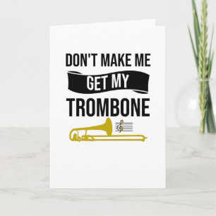 Cartão Trombone Player Gifts Trombone Band Trombonist