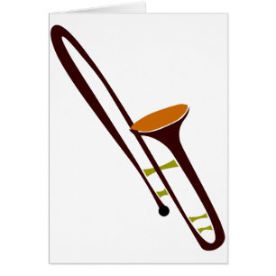 Cartão Trombone retro do anos 50