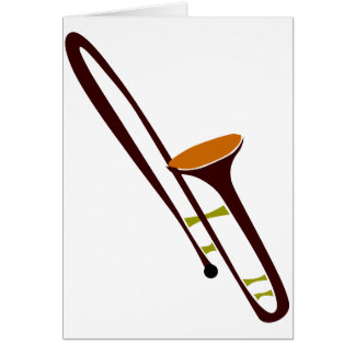 Cartão Trombone retro do anos 50