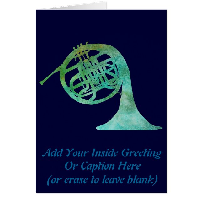 Cartão Trompa francesa do Verdigris (Frente)