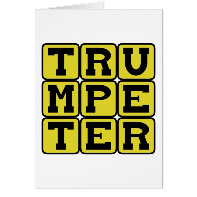 Cartão Trompeter, Musicalista de Instrumentos Brass (Frente)