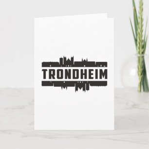 Cartão Trondheim Norway City Skyline Cityscape Trip Gift