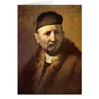 Cartão �Tronie� de um ancião por Rembrandt