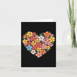 Cartão Tropa de Coração Flor do Hibiscus Dia de os namora