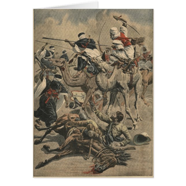 Cartão Tropas francesas em Sahara (Frente)