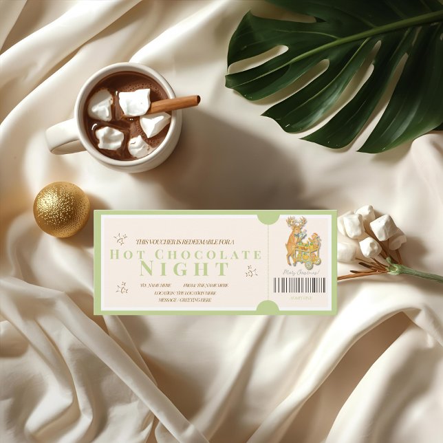 Cartão Tropical Christmas Hot Chocolate Voucher (Tropical Christmas Hot Chocolate Voucher Card)