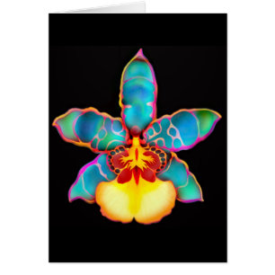 Cartão tropical da orquídea da fantasia