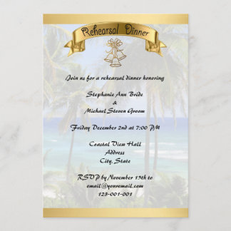 Cartão tropical do ensaio do casamento do destino