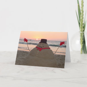 Cartão Tropical Snowman