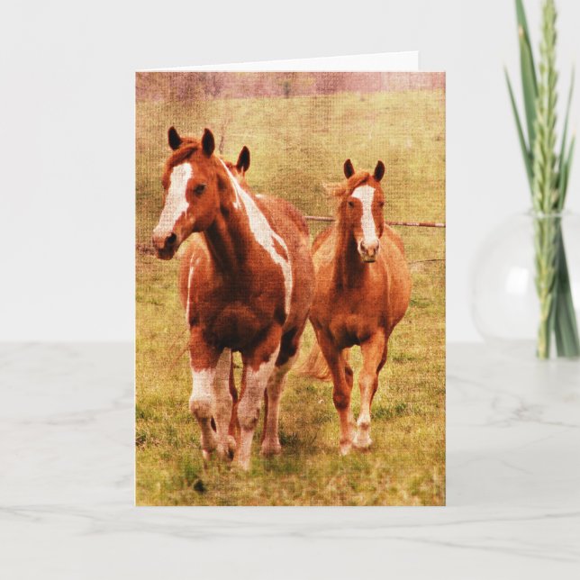 Cartão Trotar dos cavalos (Frente)