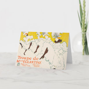 Cartão Troupe de Mademoiselle Eglantine, Toulouse Lautrec