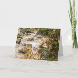 Cartão Trout Stream no Tirol de John Singer Sargent