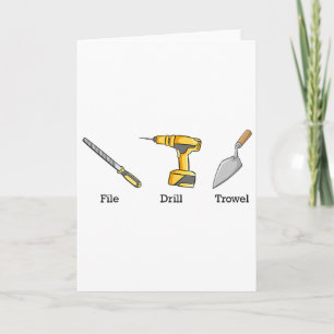 Cartão Trowel de Perfuração de Arquivo Ferramentas Sutis 