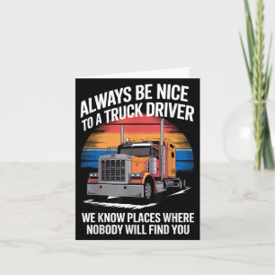 Cartão Truck Driver Art For Men Pai Women Truck Tr