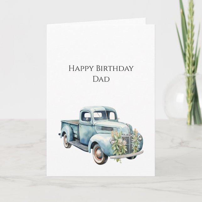 Cartão Trucks Dad Birthday (Frente)