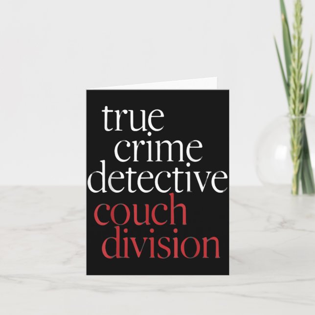 Cartão True Crime Detective Couch Di  (Frente)