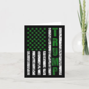 Cartão Trump 2020 American Flag Vintage Rua. Dia dos Patr