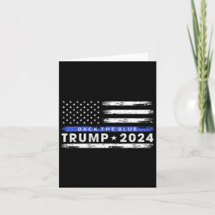 Cartão Trump 2024 Back The Blue Thin Blue Line American