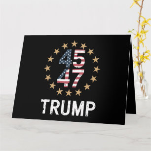 Cartão Trump 2024 Flag Take America Back Trump 45 47