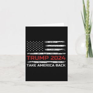 Cartão Trump 2024 Retome A Eleição Americana Patriótica F