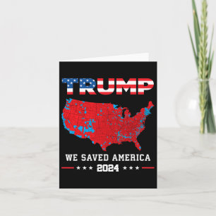Cartão Trump 2024 Salvamos Eleição Presidencial Americana