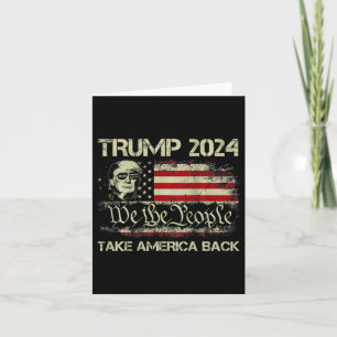 Cartão Trump 2024 Take America Back American Flag (em seg