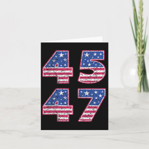 Cartão Trump 2024 Vintage 45 47 America Flag Tee For Wome