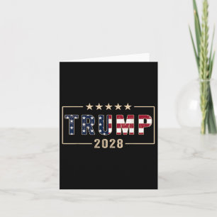 Cartão Trump 2028 Shirt Vote Donald Trump Flag 2028