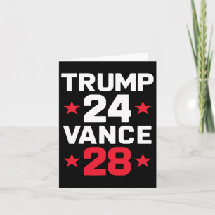 Cartão Trump 24 Vance 28 2024 Donald Trump J.d. Vance 202