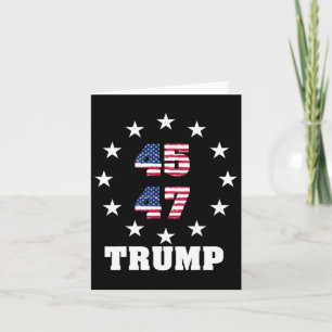 Cartão Trump 45 47 Presidente Bandeira EUA 2024 2025 Venc