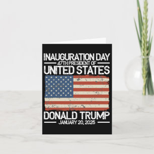 Cartão Trump 47º Dia da Inauguração do Presidente dos Est